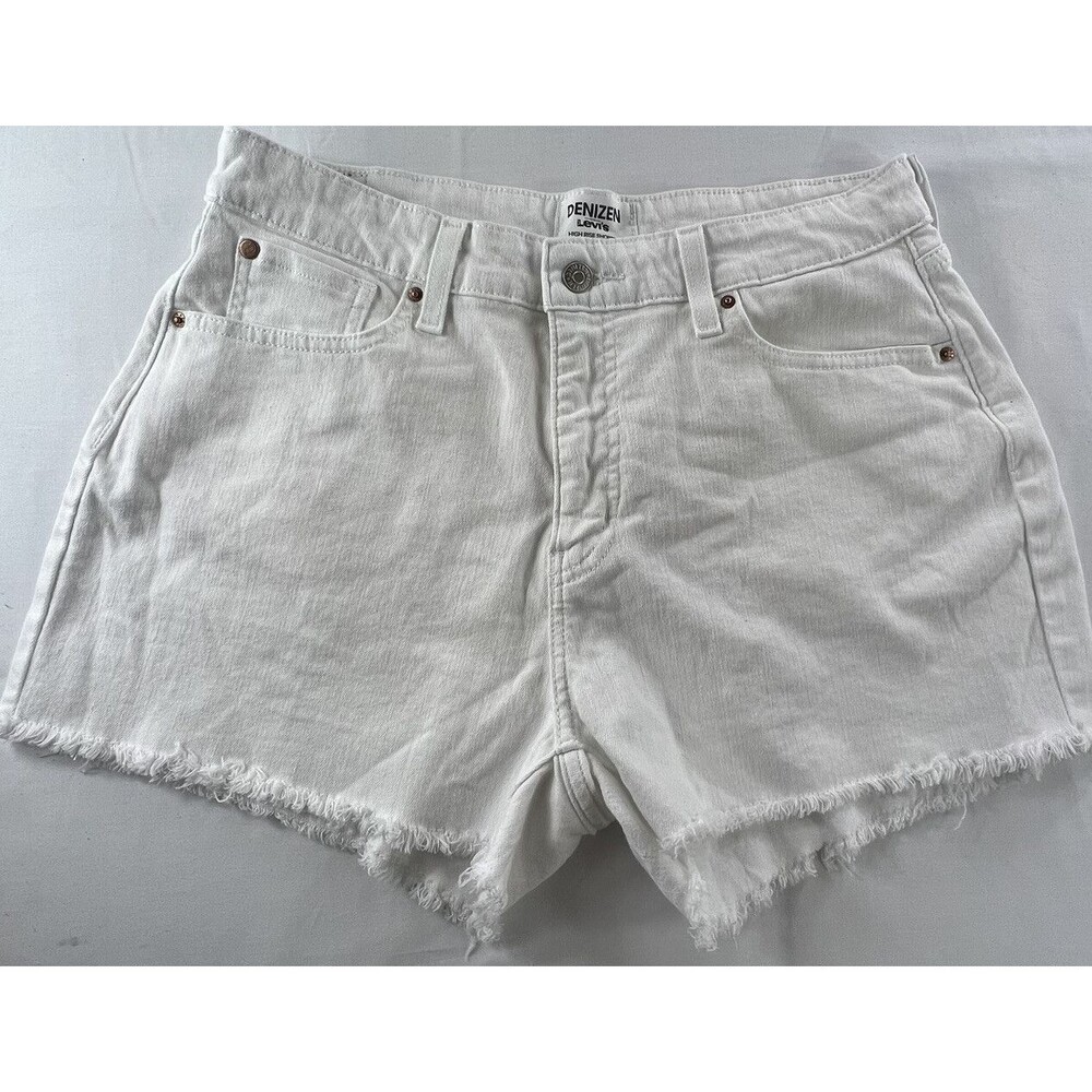 Denizen from Levis Womens White High Rise Cutoff Denim Jean Shorts Size 14/W32